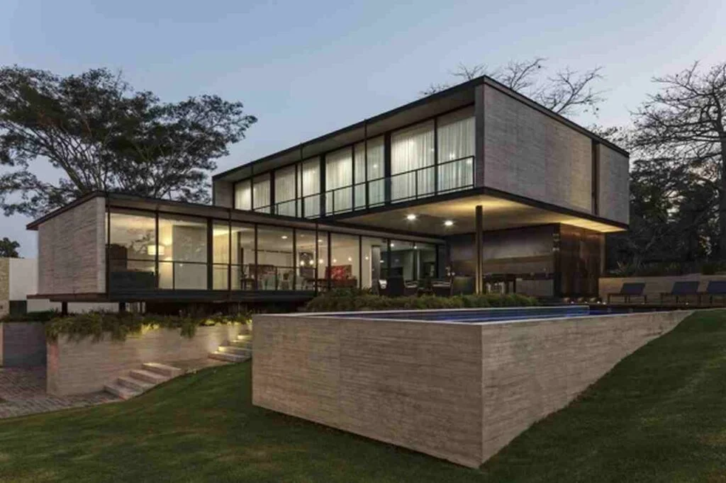 Projetos de casas em terreno em inclinado (6)