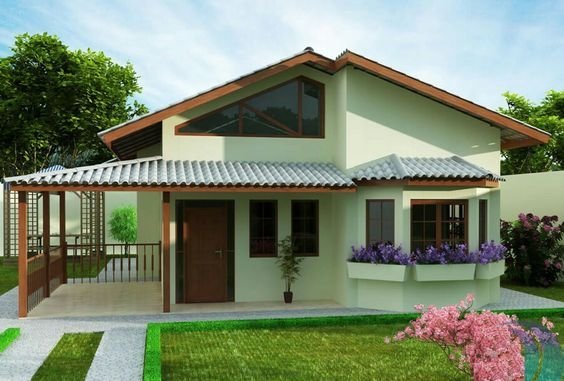 Casas Térreas com telhado aparente