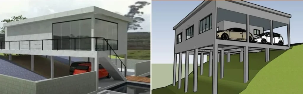 Construir Casa em um terreno declive